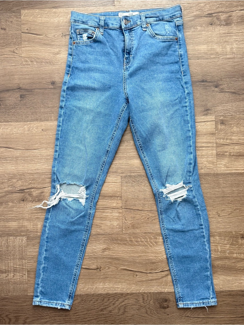 Topshop Moto Jamie High Waist Distressed Skinny Jeans
